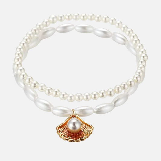 Bracelet Cheville Femme Pendentif Coquillage