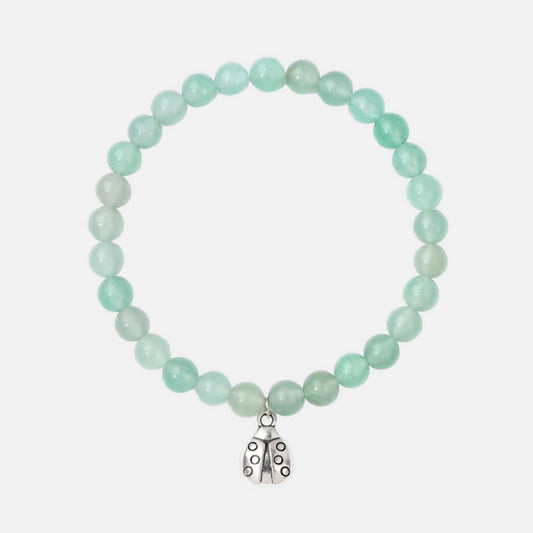 Bracelet Coccinelle en Pierre Naturelle