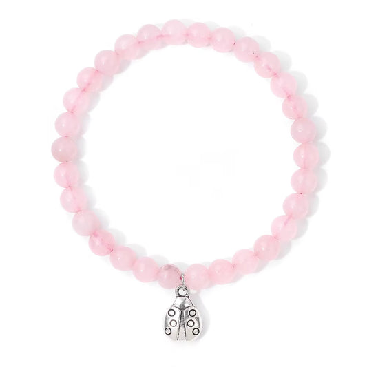 Bracelet Coccinelle en Pierre Naturelle