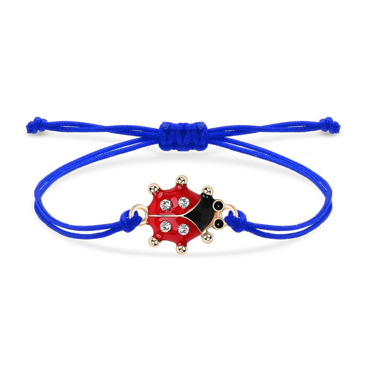Bracelet Coccinelle Tressé à Strass