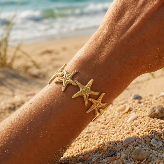 Bracelet Coquillage Femme Étoile De Mer - Acier Inoxydable