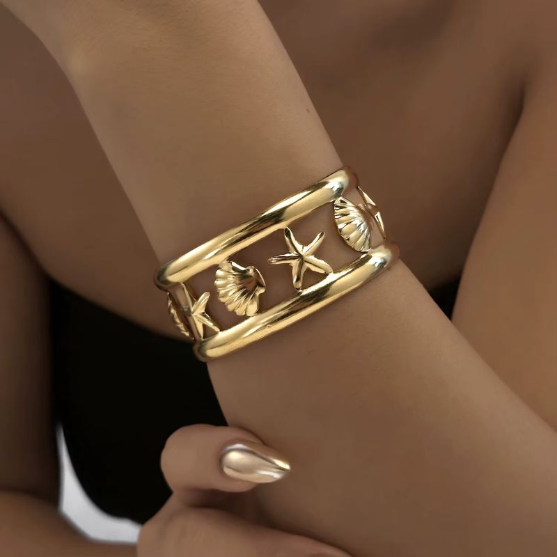 Bracelet Coquillage Femme Étoiles Et Saint-Jacques - Acier Inoxydable