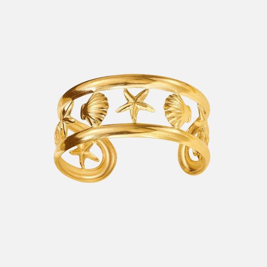 Bracelet Coquillage Femme Étoiles Et Saint-Jacques - Acier Inoxydable