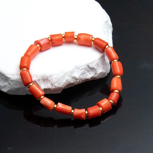 Bracelet Corail Femme Énergie Solaire