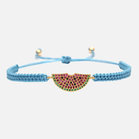 Bracelet Cordon Femme Demi-Lune Colorée