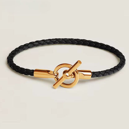 Bracelet Cordon Femme Tressé Fermoir Bâton