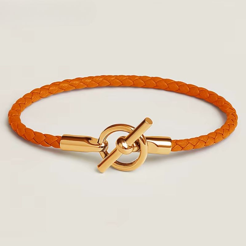 Bracelet Cordon Femme Tressé Fermoir Bâton