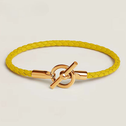 Bracelet Cordon Femme Tressé Fermoir Bâton