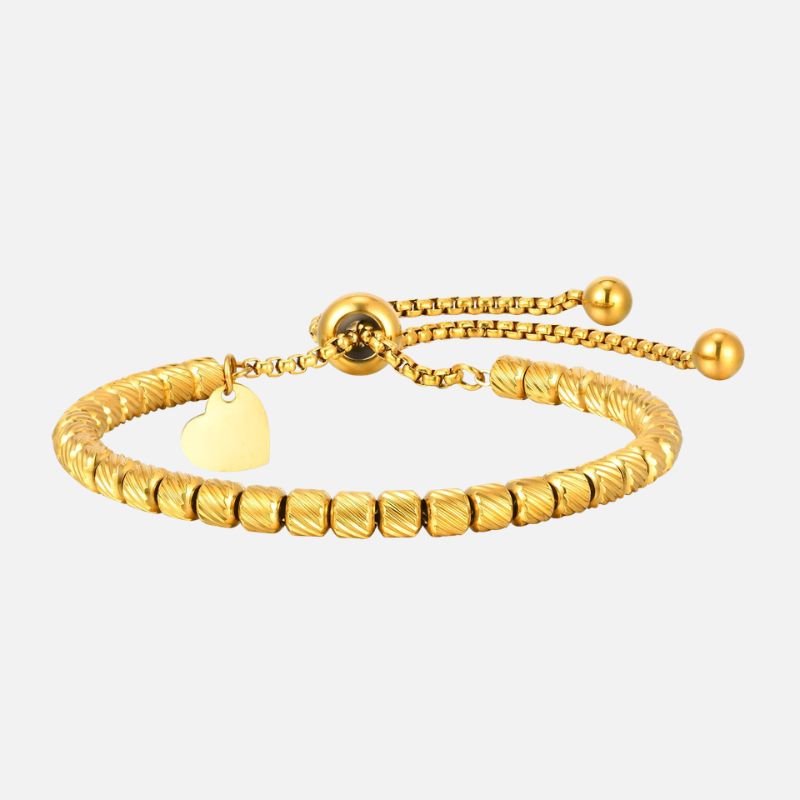 Bracelet Couple Acier Inoxydable Cœur Éternel