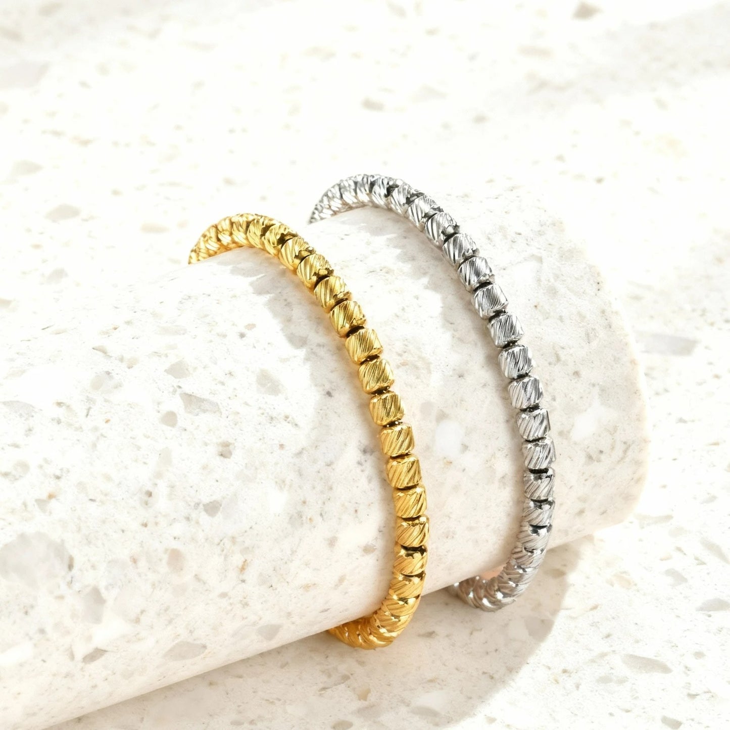 Bracelet Couple Acier Inoxydable Cœur Éternel