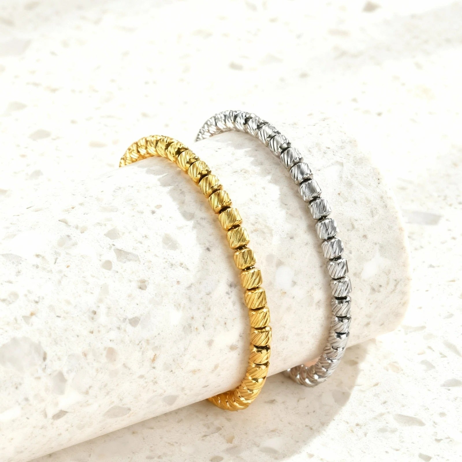 Bracelet Couple Acier Inoxydable Cœur Éternel