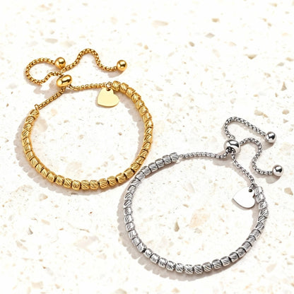 Bracelet Couple Acier Inoxydable Cœur Éternel