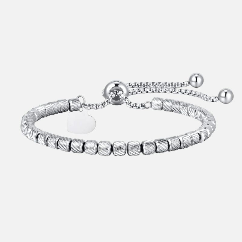 Bracelet Couple Acier Inoxydable Cœur Éternel