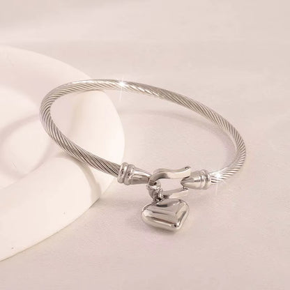 Bracelet Couple Acier Inoxydable Cœur Moderne