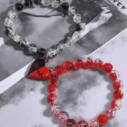 Bracelet Couple Battement De Cœur Fusion