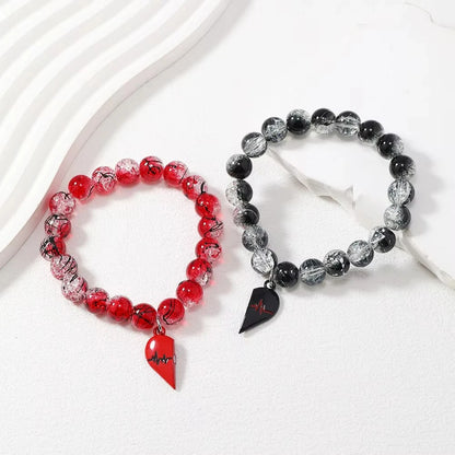 Bracelet Couple Battement De Cœur Fusion