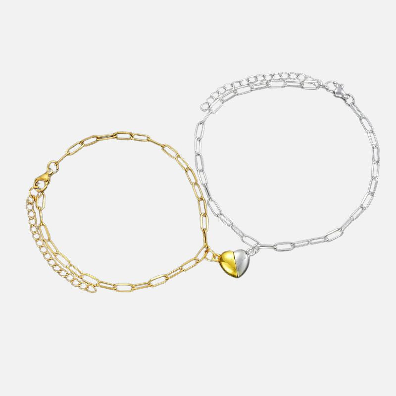 Bracelet Couple Éclat Subtil Et Lien Intime - Acier Inoxydable