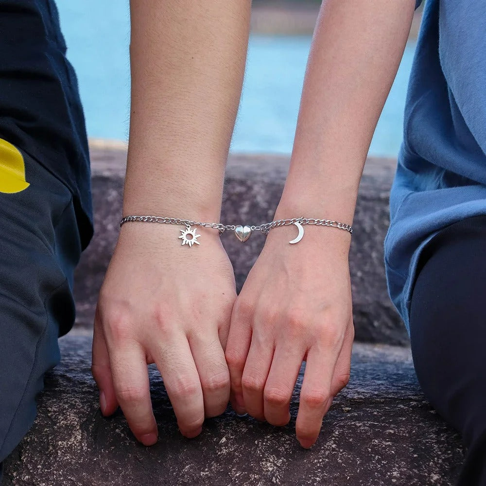Bracelet Couple Soleil Lune Fusion Éternelle