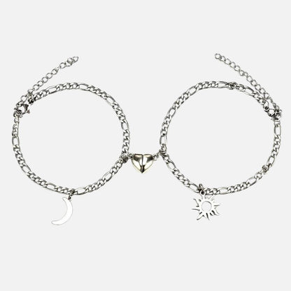 Bracelet Couple Soleil Lune Fusion Éternelle