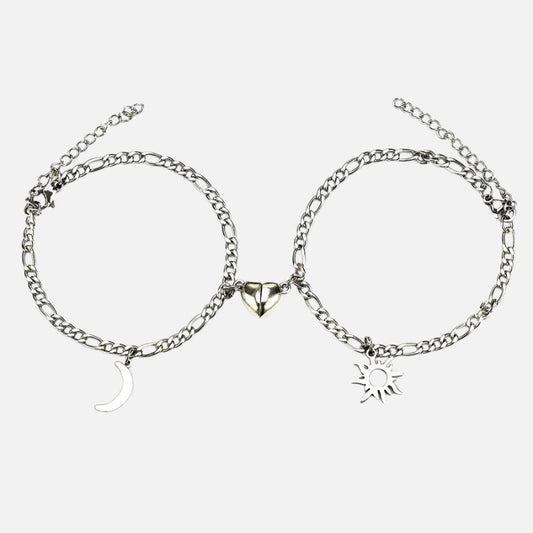 Bracelet Couple Soleil Lune Fusion Éternelle