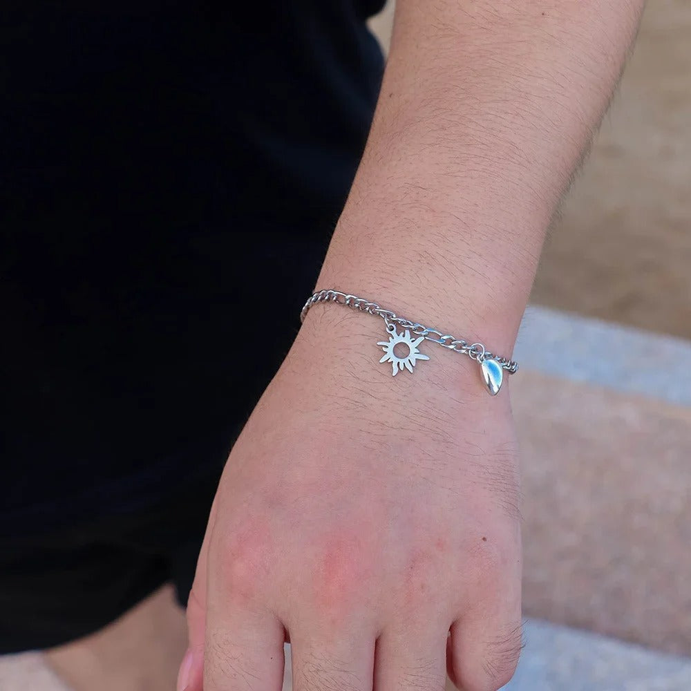 Bracelet Couple Soleil Lune Fusion Éternelle