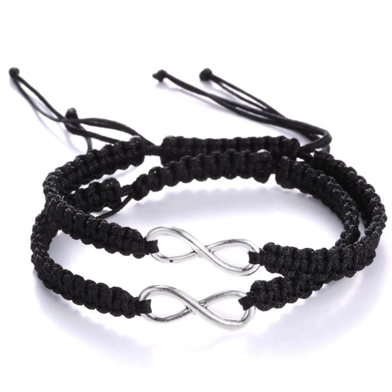Bracelet Couple Tressé Infini