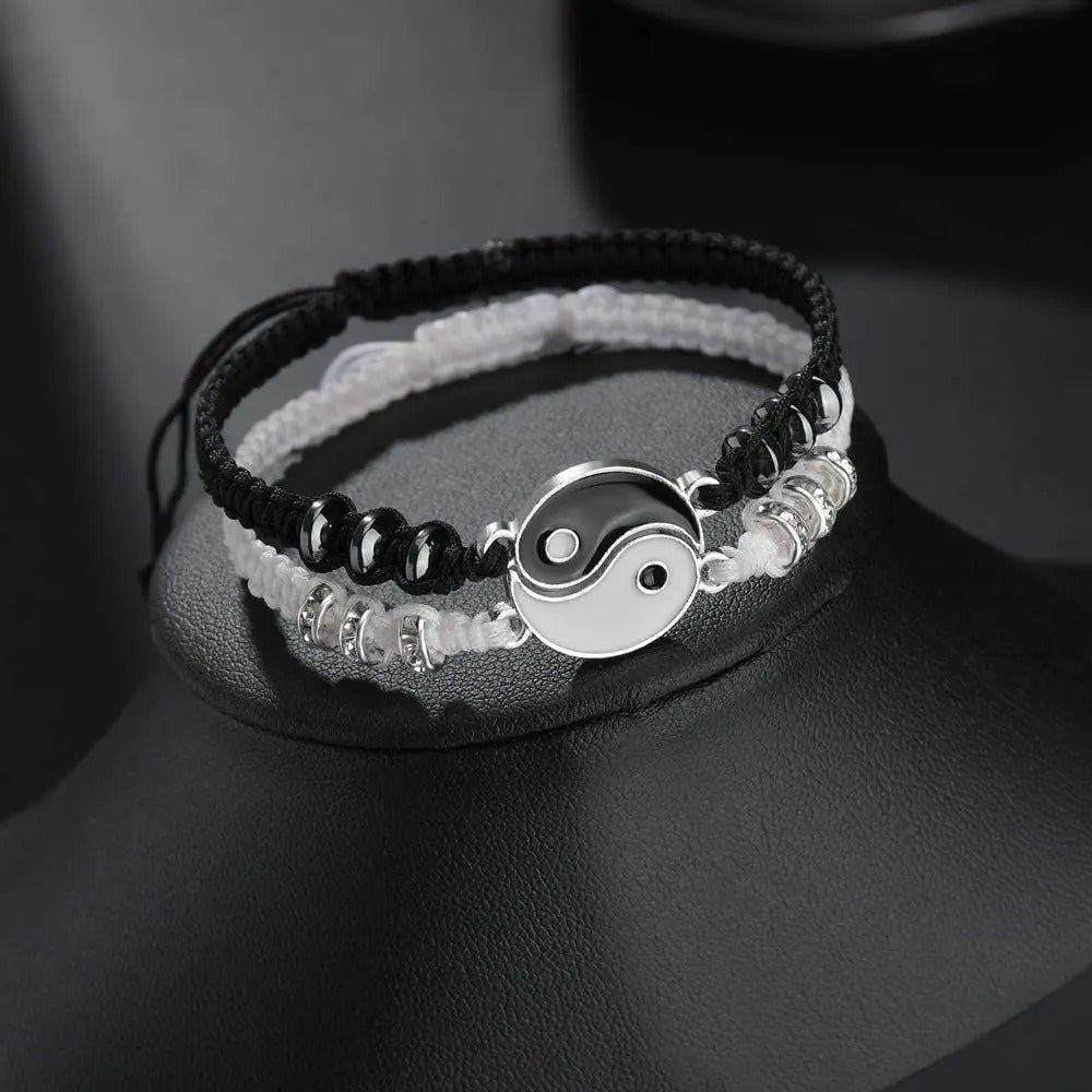 Bracelet Couple Yin Yang Équilibre Profond
