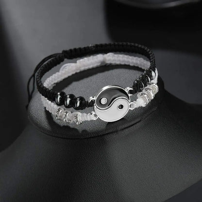 Bracelet Couple Yin Yang Équilibre Profond
