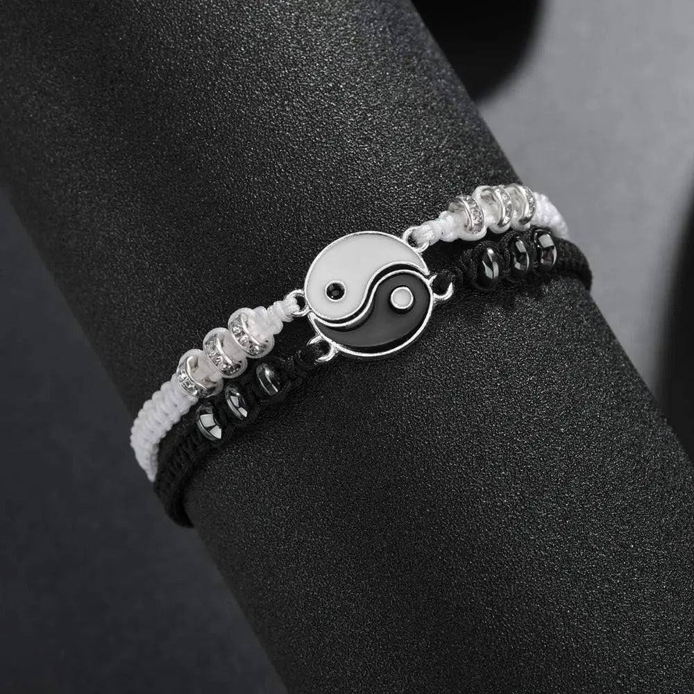 Bracelet Couple Yin Yang Équilibre Profond