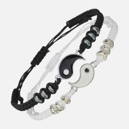 Bracelet Couple Yin Yang Équilibre Profond