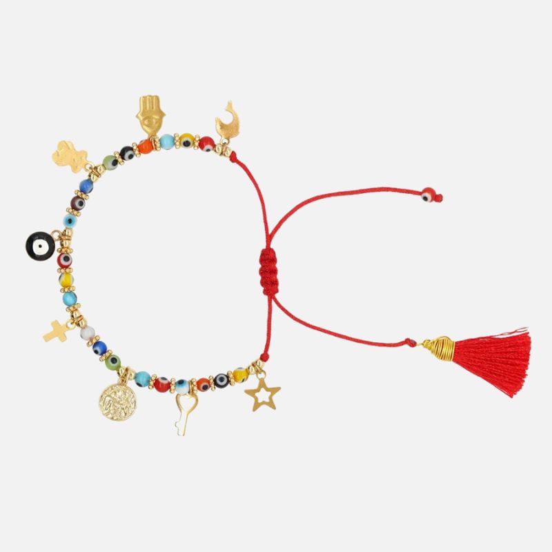 Bracelet Croix Femme Multi-symboles