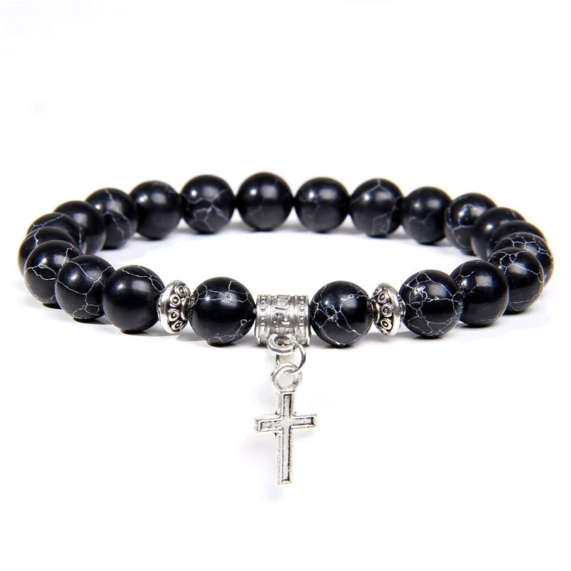 Bracelet Croix Homme Charme Minéral