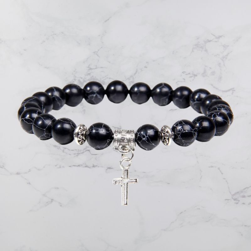 Bracelet Croix Homme Charme Minéral