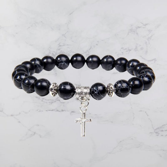 Bracelet Croix Homme Charme Minéral