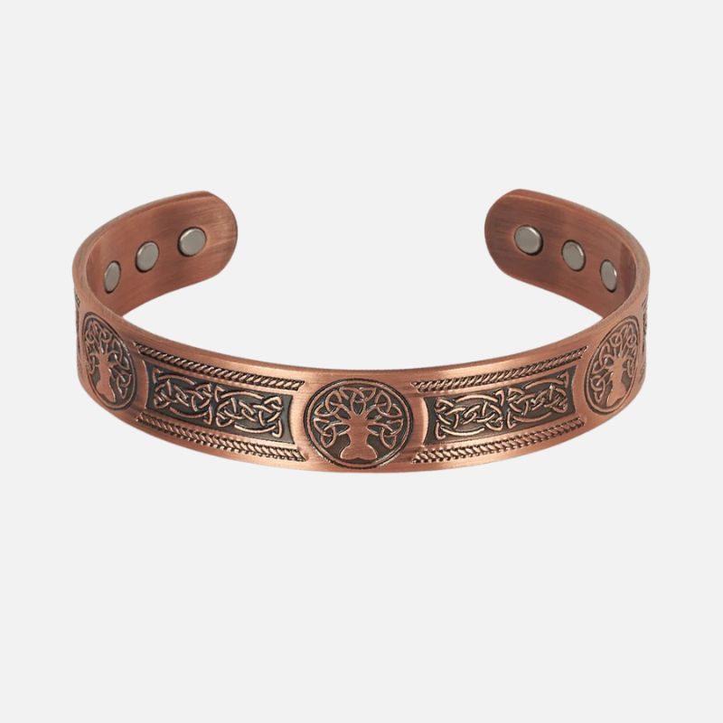 Bracelet Cuivre pour Homme Arbre de Vie Celtique