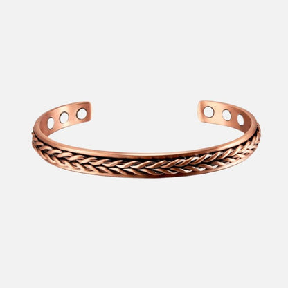 Bracelet Cuivre pour Homme Jonc Tressé Brossé