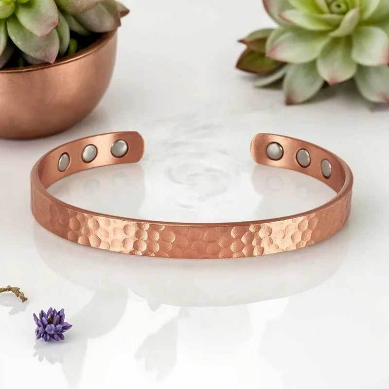 Bracelet Cuivre pour Homme Jonc Martelé