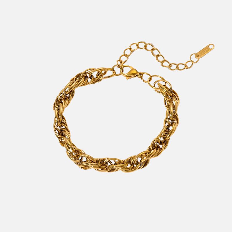 Bracelet Doré Femme Acier Inoxydable Chaîne Impériale