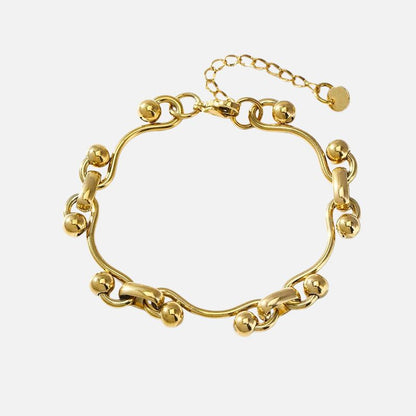 Bracelet Fantaisie Femme Sculptural - Acier Inoxydable