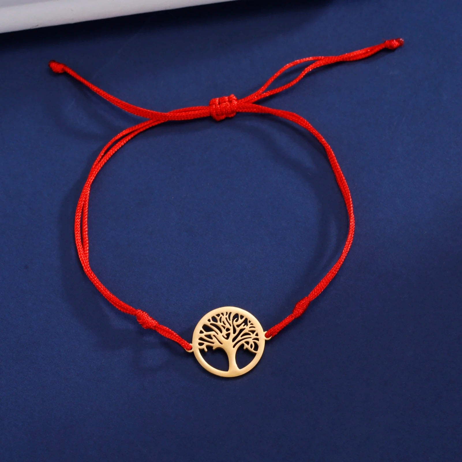 Bracelet Femme Arbre De Vie Acier Inoxydable Et Cordon Réglable