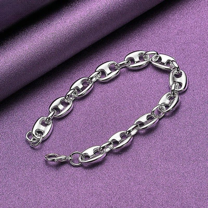 Bracelet Femme Argent Maillons Graine De Café