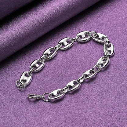 Bracelet Femme Argent Maillons Graine De Café