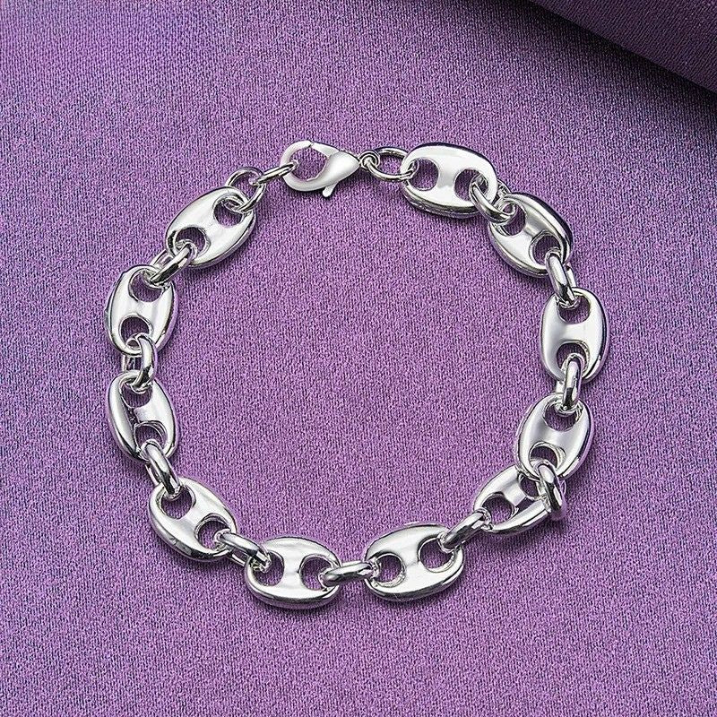 Bracelet Femme Argent Maillons Graine De Café