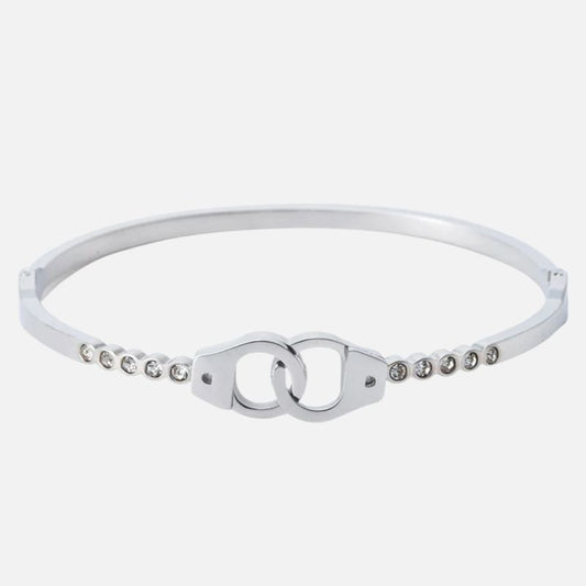 Bracelet Femme Menotte Rigide Acier Inoxydable