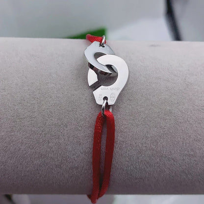 Bracelet Femme Menotte Simple Corde Et Acier Inoxydable