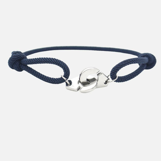 Bracelet Femme Menotte Simple Corde Et Acier Inoxydable