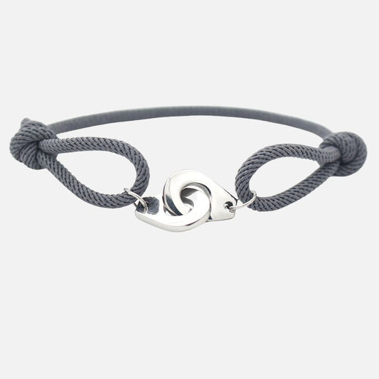 Bracelet Femme Menotte Simple Corde Et Acier Inoxydable