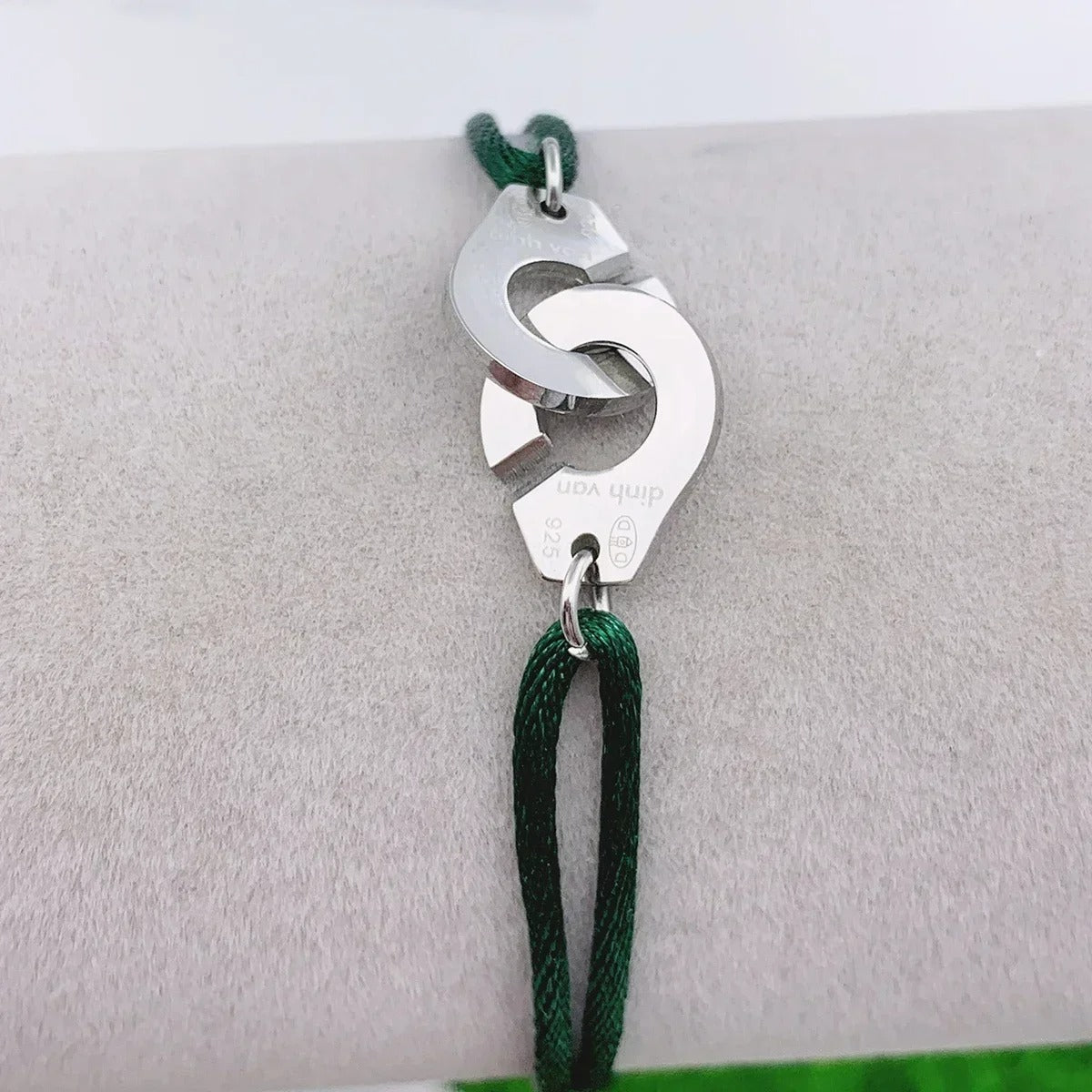 Bracelet Femme Menotte Simple Corde Et Acier Inoxydable