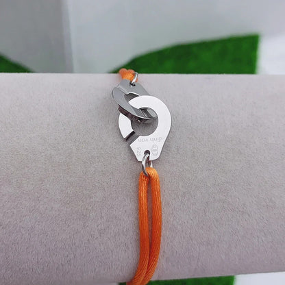 Bracelet Femme Menotte Simple Corde Et Acier Inoxydable