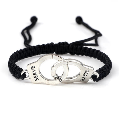 Bracelet Femme Menotte Tressé